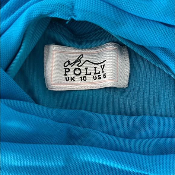 OH POLLY ZITA Cowl Neck Layered Mini Dress in Blue - Picture 6 of 6